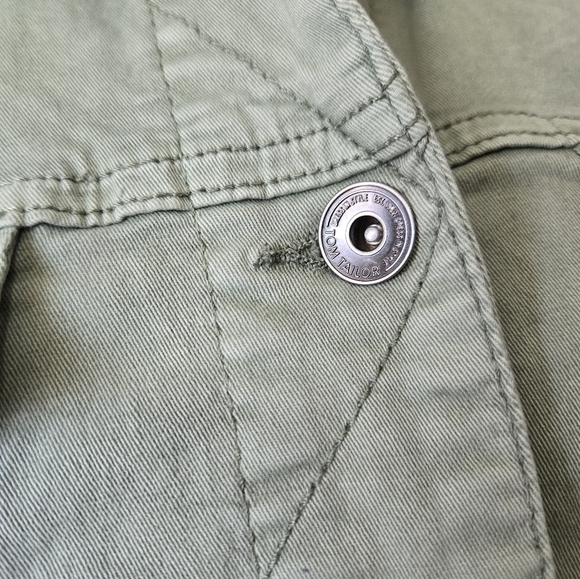 TOM TAILOR Soft Green Cotton Denim Jacket. Size Large - Picture 4 of 13